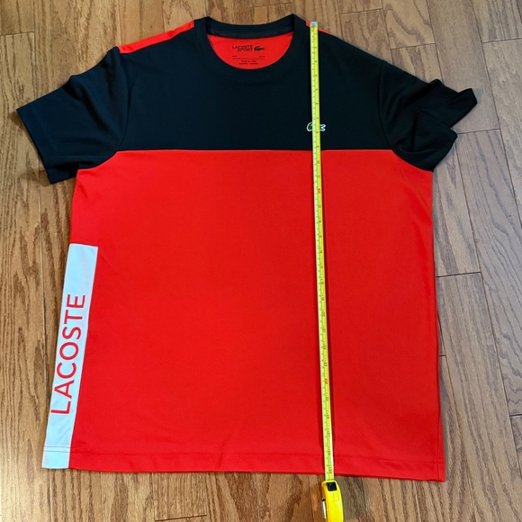 Lacoste - Men's Red and Black Shirt - Size X Large - Like New ! - Picture 9 of 10
